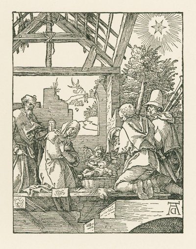 La Natividad, c.1510 (xilografía) de Albrecht Dürer or Duerer
