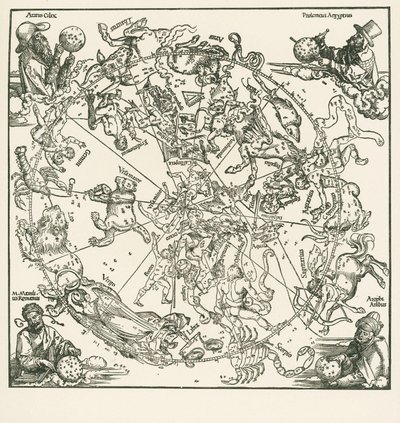 El hemisferio norte del globo celeste de Albrecht Dürer or Duerer