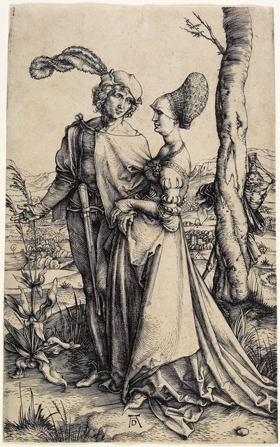 El paseo, c. 1496 de Albrecht Dürer