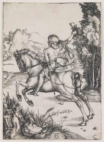 El Pequeño Correo, c.1496 (grabado) de Albrecht Dürer or Duerer