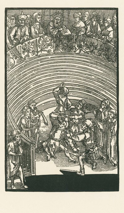 El teatro, c.1492-93 (xilografía) de Albrecht Dürer or Duerer