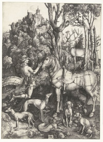 La visión de San Eustaquio de Albrecht Dürer or Duerer