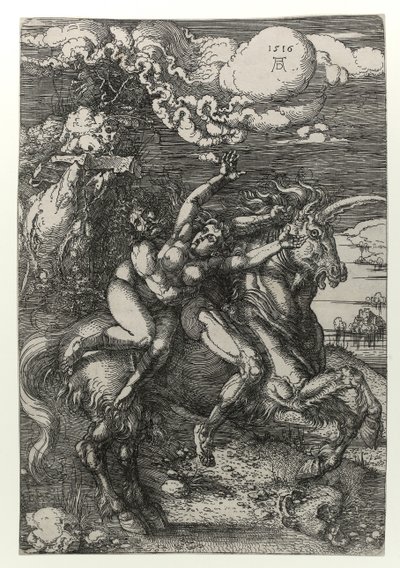 El rapto en el unicornio de Albrecht Dürer