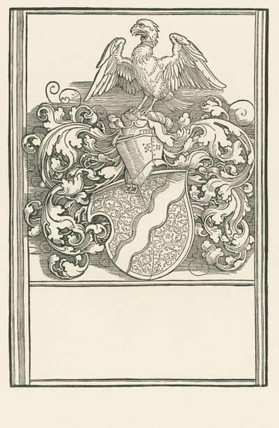 Escudo de Michael Behaim, c.1518-20 (xilografía) de Albrecht Dürer or Duerer