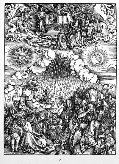 La apertura del quinto y sexto sellos de Albrecht Dürer or Duerer