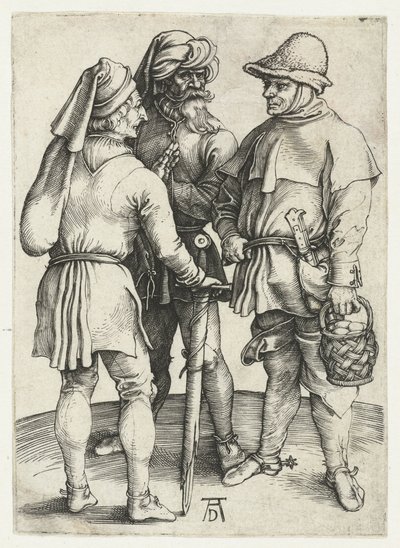 Tres campesinos en conversación, de Albrecht Dürer or Duerer