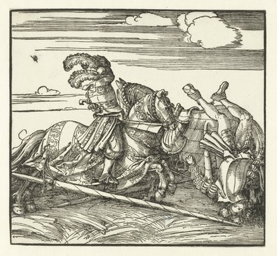 Dos jinetes luchando a caballo de Albrecht Dürer or Duerer
