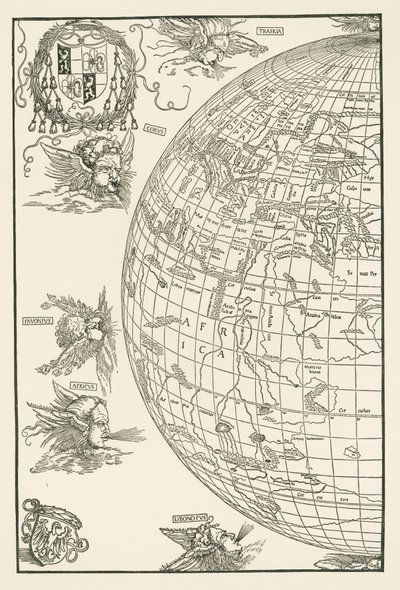 Mapa mundial de Johannes Stabius de Albrecht Dürer or Duerer