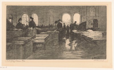 Interior del Vismarkt en el Nieuwmarkt de Ámsterdam
Mercado de pescado de Ámsterdam (título original del objeto) de Albrecht Felix Reicher (signed by artist)