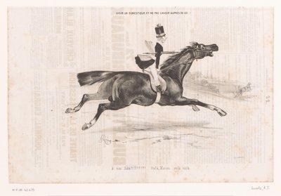 Jongeman op galopperend paard
¡Tener un criado y no tenerlo cerca! (título en el objeto)
Kleine geneugten van het paardrijden (título de la serie)
Les petits bonheurs de l