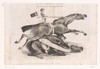 Un joven pierde el control de su caballo
Jeune groom qui n