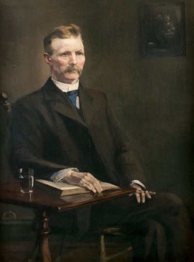 Robert Stirton, JP (1849-1917) (óleo sobre lienzo) de Alec Grieve