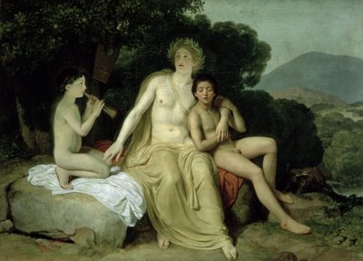 Apolo con Jacinto y Cipariso Cantando y Tocando, 1831-34 de Aleksander Ivanov