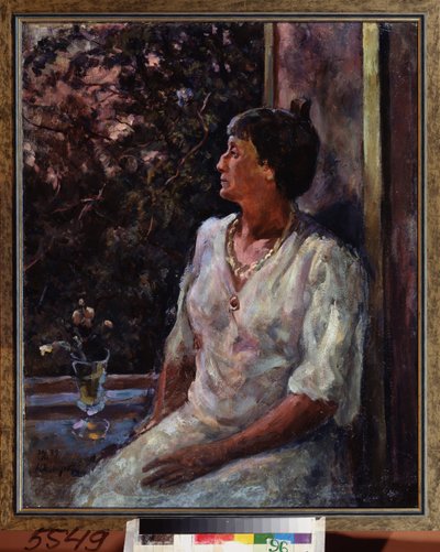 Retrato de la poetisa Anna Ajmátova (Ajmátova) (1889-1966) de Aleksandr Aleksandrovich Osmerkin