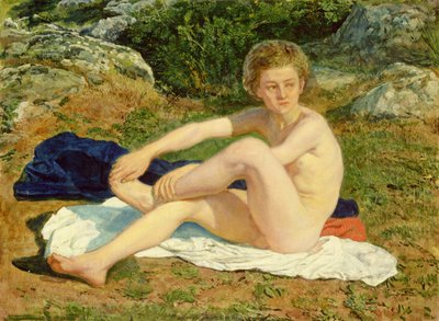 Un niño desnudo, estudio para 