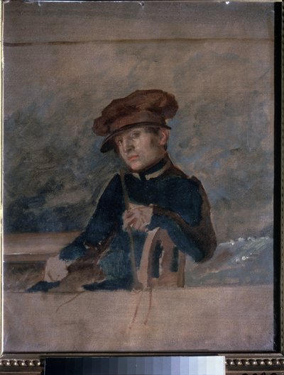 Auto retrato. Obra de Alexander Alexandreyevich Ivanov (1806-1858), óleo sobre papel de Aleksandr Andreevich Ivanov