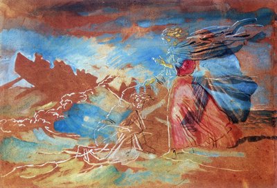 Cristo caminando sobre las aguas". Alexander Ivanov (c1840-1875) Artista ruso.Galería Tretiakov, Moscú. de Aleksandr Andreevich Ivanov