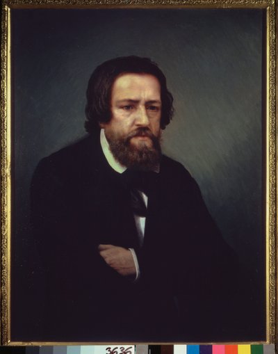 Retrato del artista Alexander Ivanov (1806-1858). Pintura de Sergei Petrovich Postnikov (1825-1880), óleo sobre lienzo. Arte ruso del siglo XIX. Galería Estatal Tretyakov, Moscú. de Aleksandr Andreevich Ivanov