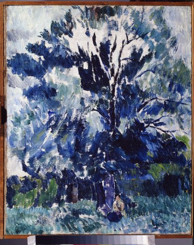 ""Campo. Debajo del árbol"" Pintura de Alexander Davidovich Drevin (1889-1938) 1923 Museo de Arte Regional, Kaluga de Aleksandr Davidovic Drevin