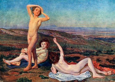 Chicos tomando el sol, mediados del siglo XIX, 1939 de Aleksandr Ivanov