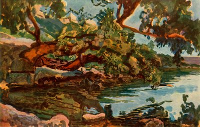 Lago Nemi, 1830s de Aleksandr Ivanov