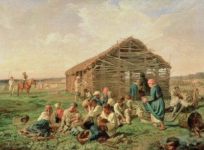 Descanso durante la siega, 1861 de Aleksandr Ivanovich Morozov