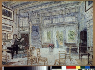 Decoración preparatoria para la ópera El espejo mágico de Arseny Koreshchenko (1870-1921) (Escenografía para la ópera El espejo mágico de A.Koreshchenko). Obra de Alexander Yakovlevich Golovin (Alexander Golovin) (1863-1930), gouache sobre papel de Aleksandr Jakovlevic Golovin