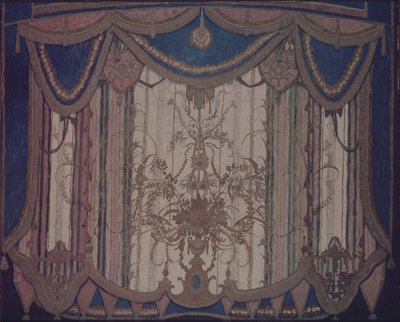 Diseño de cortina para la obra de teatro La Mascarada de M. Lermontov, 1917 de Aleksandr Jakovlevic Golovin