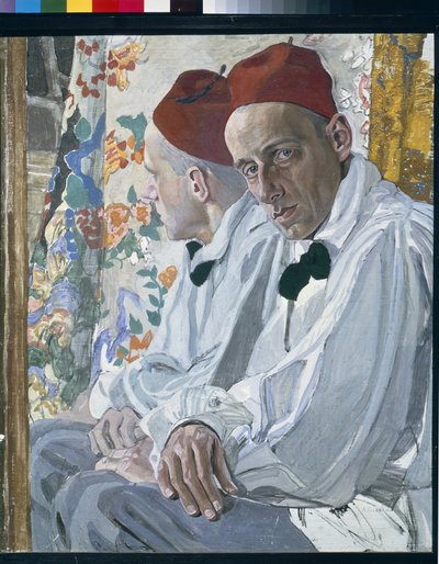 Retrato del productor de espectáculos Vsevolod Meyerhold (1874-1940). Obra de Alexander Golovin (Alexander Golovin) (1863-1930), temple sobre tabla de Aleksandr Jakovlevic Golovin