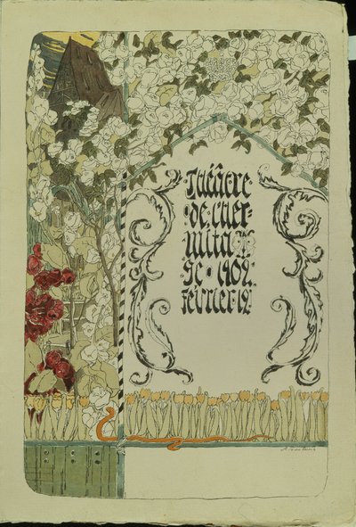 Programa de teatro para la obra teatral Fausto, 1902 de Aleksandr Jakovlevic Golovin