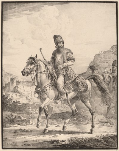 Un persa a caballo de Aleksandr Osipovich Orlovskii