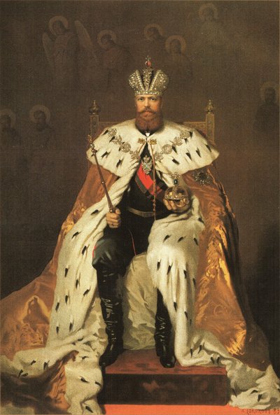 Retrato de Alejandro III de Rusia (1845-1894) de Aleksandr Petrovic Sokolov