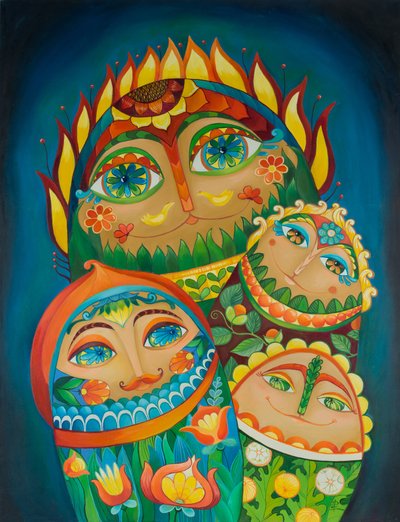 Una familia folk llena de fantasía de Aleksandra Paranchenko