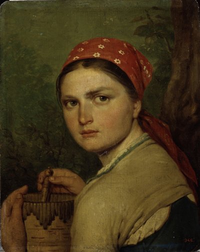 Una campesina, c. 1824 de Aleksei Gavrilovich Venetsianov