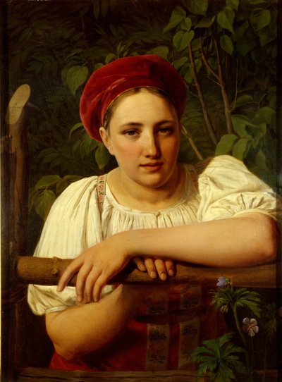 Una niña campesina de la región de Tver, 1840 de Aleksei Gavrilovich Venetsianov