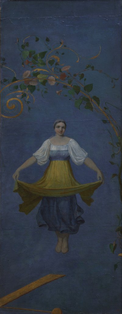 Chica del campo en un columpio de Aleksei Gavrilovich Venetsianov