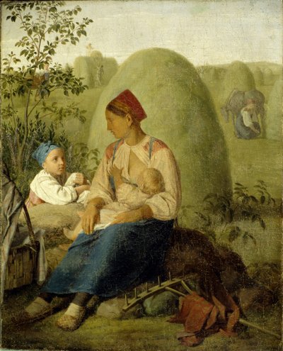 Haciendo Heno, antes de 1827 de Aleksei Gavrilovich Venetsianov