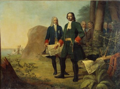 Pedro el Grande. La fundación de San Petersburgo, 1838 de Aleksei Gavrilovich Venetsianov