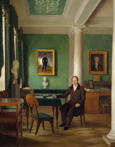 Retrato del Príncipe Viktor Pavlovich Kochubey en su estudio de Aleksei Gavrilovich Venetsianov