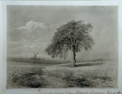 Paisaje con molino de viento de Alexei Kondratjewitsch Sawrassow