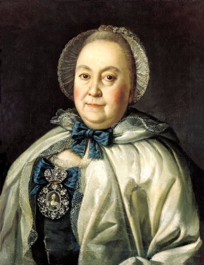 Retrato de la dama de compañía Condesa Maria A. Rumyantseva, 1698-1788, 1764 de Aleksei Petrovich Antropov