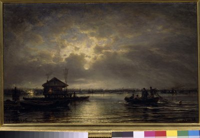 Noche de verano en el Neva. Pintura de Alexei Bogolioubov de Aleksei Petrovich Bogolyubov