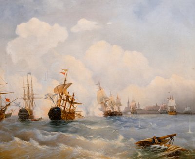 La batalla naval de Reval el 13 de mayo de 1790, 1860s de Aleksei Petrovich Bogolyubov