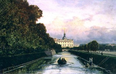 Vista del Canal Lebyazhyeva hacia el Palacio Mikhailovsky, San Petersburgo de Aleksei Petrovich Bogolyubov