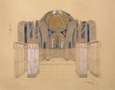 Diseño del interior de una iglesia de Aleksey Shchusev