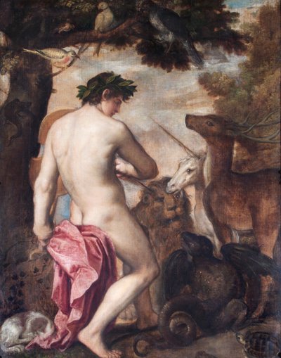 Orfeo encantando a los animales (óleo sobre lienzo) de Alessandro (1588–1649) (attr. to) Titian (workshop of) and Padovanino