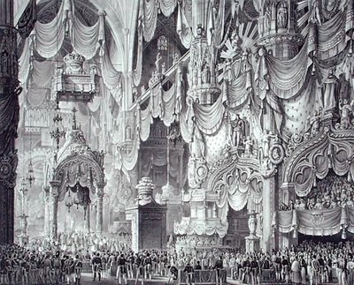 Coronación de Fernando I (1793-1875) en la Catedral de Milán de Alessandro (after) Sanquirico