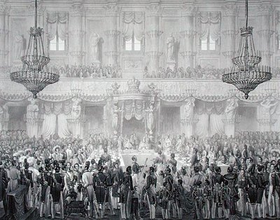 Banquete de Estado para marcar la ocasión de la coronación de Fernando I (1793-1875) de Alessandro (after) Sanquirico