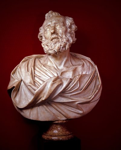 Bustos de mármol de San Pedro y San Pablo de Alessandro Algardi