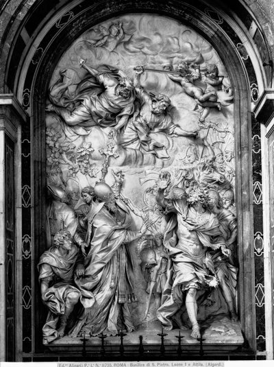 El encuentro entre el Papa León el Grande y Atila de Alessandro Algardi